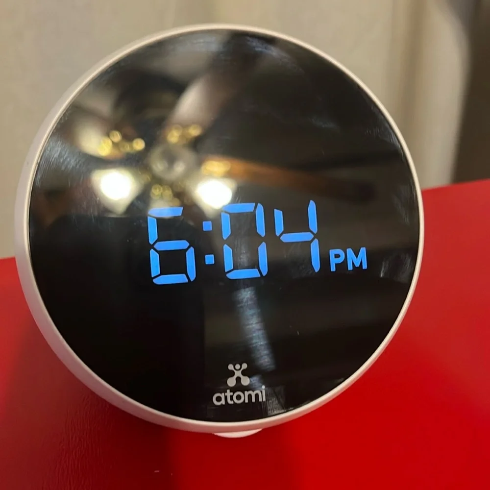 ATOMI Qi Wireless Alarm Clock 10W Wireless Charger AT1227 Black Android Or Apple